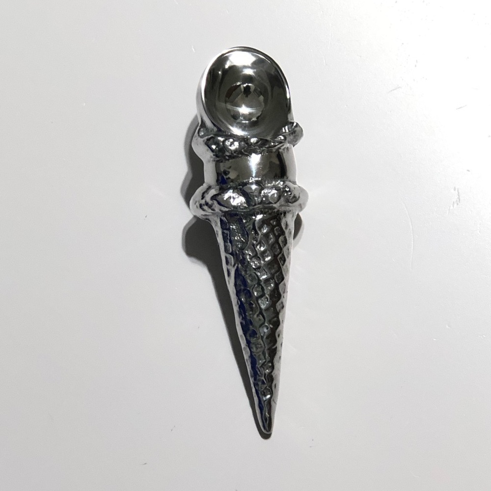 Vintage Mariposa Ice Cream Scoop Sculpture Pewter Heavy